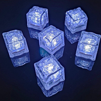 Cube de glace LED activé par l'eau rapide et lent glaçons clignotants pour une fête de bar romantique