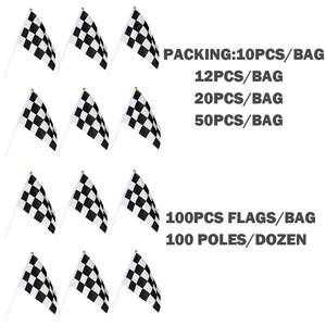 Китай производитель стран наружная печать на заказ черно-белые гоночные клетчатые флаги - Product Image 3