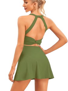 Shorts Deportivos Estampados con Espalda Descubierta y Tirantes para Mujer - Transpirables, Cintura Elástica, Ajustados, de Alta Elasticidad, para Fitness, Running y Yoga - Product Image 2