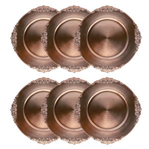 Пластиковая подстановочная тарелка HongShengYuan, модель P0047-35, новейший дизайн, простая посуда и декор для стола, антикварный дизайн края, для вечеринок - Product Image 2