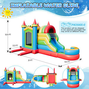 Offre Spéciale : Combo Château Gonflable Aquatique Humide/Sec avec Toboggan et Piscine à Jets d'Eau – Idéal pour Fêtes d'Anniversaire et Événements Extérieurs (Location d'Équipement) - Product Image 6