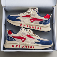 Chaussures de sport tendance pour hommes, en vente flash, avec empeigne en tricot respirante et légère, idéales pour la course à pied