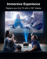 H6P Pro Projecteur Vidéo LED Intelligent Android USB Wifi pour Téléphone et TV, Idéal pour le Cinéma Maison et les Films 3D en Chambre