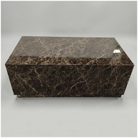 Table basse rectangulaire moderne en marbre brun Emperador foncé pour projet de design de villa, chambre, hall d'hôtel