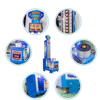 King Hammer Machine de jeu d'arcade de boxe en plastique durable en métal à pièces pour adultes avec rachat de billets pour les centres commerciaux
