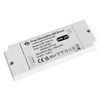 Aprobación CE Plástico 24V Triac Dimmable Led Fuente de alimentación 40W para interiores