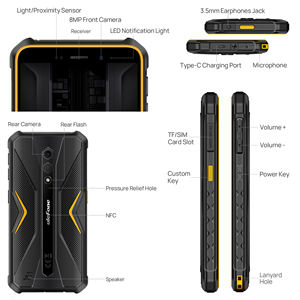 โทรศัพท์มือถือ Ulefone Armor X12 Pro กันน้ำ กันกระแทก มาตรฐาน IP68 IP69K ทนทาน รองรับ 2G 3G 4G GSM หน้าจอ HD+ พร้อมเซ็นเซอร์ลายนิ้วมือ กล้องเซลฟี่ - Product Image 3