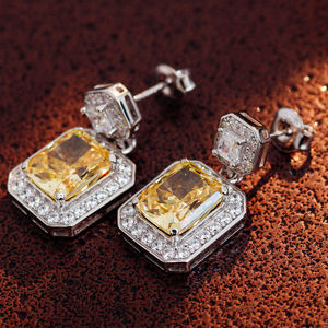 925 Silver Jewelry 2023 Luxury Zircon Earrings Zircon Jewelry <b>Set</b> for <b>Women</b> Cz Zircon Rhinestone <b>Women</b> Earring - Product Image 2
