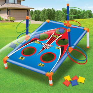 屋内屋外プレイゲームおもちゃカスタムボウリングゲームラックおもちゃガーデン投げリングスポーツおもちゃ2in1ビーンバッグトスゲームボード - Product Image 6