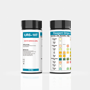 Bandelettes de test d'urine URS-10T à 10 paramètres, bandelettes de test urinaire, <span class=keywords><strong>glucose</strong></span>, cétone, pH, protéines, sang, SG