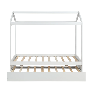 <span class=keywords><strong>Lit</strong></span> de maison de taille jumelle pour enfants cadre de <span class=keywords><strong>lit</strong></span> à plateforme en bois avec <span class=keywords><strong>lit</strong></span> <span class=keywords><strong>gigogne</strong></span> pour tout-petits garçons et filles - Product Image 5