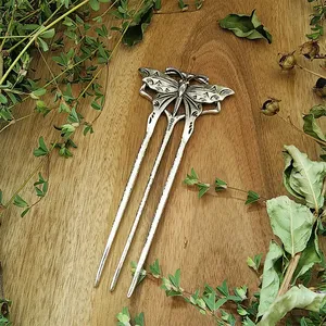 Nuevo pasador de pelo floral con diseño de mariposa oculta para mujer, regalo único para <span class=keywords><strong>el</strong></span> Día de la Madre, accesorio mágico de brujería para <span class=keywords><strong>el</strong></span> <span class=keywords><strong>cabello</strong></span>. - Product Image 6