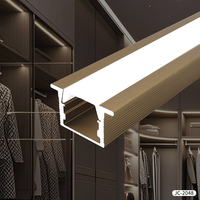 Fabricant de Foshan, bandes lumineuses LED en aluminium pour gouttières, avec anodisation T5, CRI élevé 90, DC 12V, 6000K, lumière du jour, garantie de 3 ans