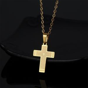 Mecrt Acero Inoxidable Pequeño Ángel Relieve Medalla Católica San Benito Moda Colgante Dorado Creencia Religiosa Collares - Product Image 1