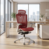 Chaise de bureau ergonomique moderne à dossier haut réglable, pivotante, entièrement en mesh, pour dirigeants et managers