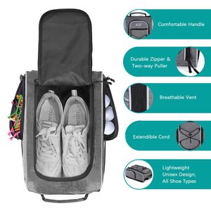 Sac de transport et de rangement pour <span class=keywords><strong>chaussures</strong></span> de football, de <span class=keywords><strong>golf</strong></span> et autres ballons, résistant à l'eau, durable, avec fermeture éclair, sac à main portable - Product Image 2