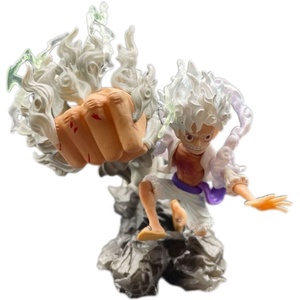 Statuetta One Piece di Nika con Cappotto Rosso e Cappello di Paglia, Modello Anime SD, Ornamento da Collezione, Regalo - Product Image 1