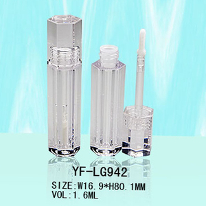Tube de brillant à lèvres vide hexagonal transparent de 1,5 ml en gros avec bouchon à vis personnalisable pour cosmétiques - Product Image 2