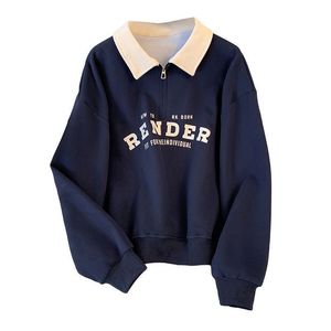 Unisex Cross-Border felpa composita a maniche lunghe per collo a <span class=keywords><strong>Polo</strong></span> primavera autunno cappotto sottile stile coreano Hong Kong - Product Image 1