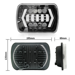 Mới nhất tuần tự Synth lần lượt tín hiệu vuông 4x6 inch Led Đèn Pha cho Ford Wrangler cho xe máy - Product Image 2