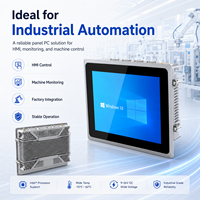Computadora Industrial con Pantalla Táctil HMI de 10.4 Pulgadas, Doble LAN, COM, USB, HD, Soporte para Montaje en Pared, Compatible con Windows y Linux