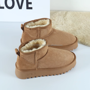 Botas Planas de Invierno para Mujer, Personalizables, con Exterior de Piel de Oveja y Vacuno, Entresuela de Fibra, Cálidas y Antideslizantes - Product Image 4