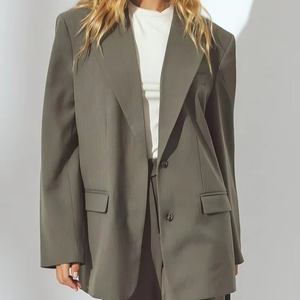 OEM-su misura-all'ingrosso-di elegante blazer monopetto da <span class=keywords><strong>donna</strong></span> da ufficio personalizzato per <span class=keywords><strong>donna</strong></span> abito <span class=keywords><strong>oversize</strong></span> - Product Image 1