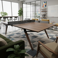 Table de tennis de table moderne en bois dur, imperméable, pour l'intérieur, vente en gros