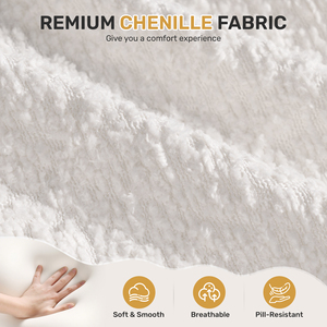 Modern Chenille Sectional <b>Sofa</b> 2-Piece Block Couch with Deep Seats Tufted Cloud Couch with Wide Armrests <b>for</b> Living Room - Product Image 2