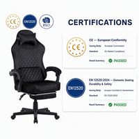 Chaise de jeu ergonomique de luxe en velours Silla Gamer, chaise pivotante, repose-pieds rétractable