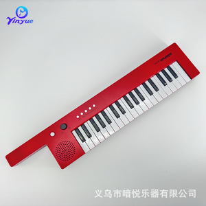 คีย์บอร์ดอิเล็กทรอนิกส์ 37 คีย์ ยี่ห้อ Yinyue พร้อมพอร์ต USB และช่องเสียบเสียง ใช้พลังงานจากแบตเตอรี่ สำหรับวัยรุ่น สีแดงและสีขาว - Product Image 5