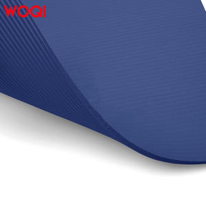 Tapis de yoga Woqi 1830x610x10mm Nbr antidérapant bleu rectangulaire, équipement de fitness, pilates, exercices à domicile et en extérieur - Product Image 2