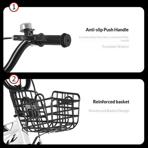 Vélo pour enfants de haute qualité 12 pouces à une vitesse avec roues d'apprentissage, freins V doubles, siège arrière confortable, cadre en acier à haute teneur en carbone pour - Product Image 5