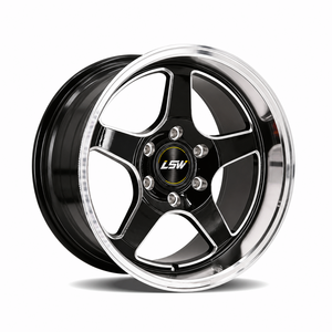 Jantes tout-terrain LSR691 15-26 pouces, jantes profondes à 5 branches, finition noire polie, pour 4x4 SUV, prix de gros pour Silverado Sierr - Product Image 1