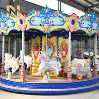 Manège miniature Nova Rides 16P Blue Merry Go Round CTD-16-Blue pour foire et fête foraine