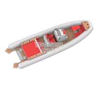 Bateau semi-rigide gonflable en aluminium RHIB Orca Hypalon 900 Durable Coastal Explorer pour excursions d'une journée