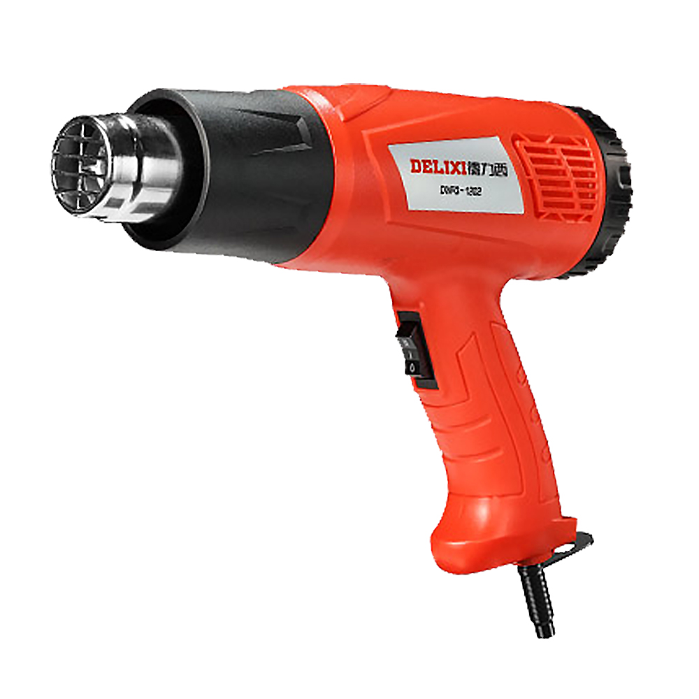 Термопистолет Delixi с цифровым дисплеем, компактная термоусадочная пленка для нагрева автомобиля, портативный тепловой пистолет