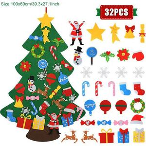 3D Cảm Thấy Cây Giáng Sinh Tự Làm Chất Lượng Cao <span class=keywords><strong>Xmas</strong></span> <span class=keywords><strong>Tree</strong></span> Cho Trẻ Em Quà Tặng Cho Năm Mới Nhà Cửa Tường Trang Trí Bông Tuyết Người Tuyết - Product Image 6