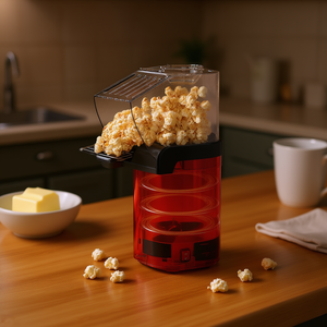 Mini máquina para hacer palomitas de maíz de 1200W con aire caliente, 8 tazas, sin aceite, con calentador de mantequilla para uso doméstico - Product Image 2