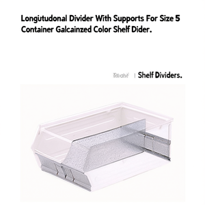 Diviseur Longitudinal Fami avec Supports pour Conteneur Taille 5, Diviseur d'Étagère Galvanisé Couleur - Product Image 3
