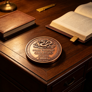 Barra de Cobre de 1 Onza con Relieve Intrincado de Dragón en Nube, Medalla de Arte en Cobre Fino, Edición Limitada para Coleccionistas de Todo el Mundo - Product Image 4
