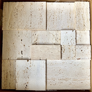 कस्टम प्राकृतिक इटैली सुपर सफेद ट्रावर्टाइन संगमरमर बेज मोज़ेक टाइल्स ट्रावर्टिन स्लब मोज़ेक टाइल सजावट दीवार के लिए मोज़ेक सजावट - Product Image 5