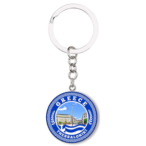 Portachiavi in Metallo Personalizzato con Logo Grecia Atena, Souvenir Greco di Atena - Product Image 2