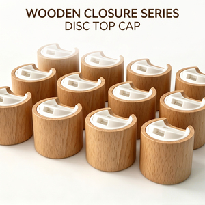 Vietnam WeWood Capuchon supérieur en bois de hêtre à disque, couvercle à visser, manchon en bois, fermeture de distributeur, accessoire pour conteneur de toner et de shampoing - Product Image 1