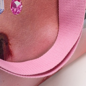 Bolsos de Mano Personalizados para Niñas, Bolsos de Compras Impermeables de Lona Laminada con Etiqueta de Tela y Logotipo - Product Image 5