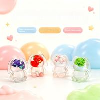 Jouet sensoriel transparent en forme de lapin, pâte à modeler souple, figurine animale à presser, 12 pièces, pour les 14 ans et plus