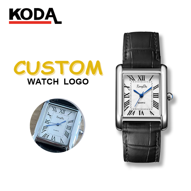 Couple's Rectangle Lover Luxury Quartz Stainless Steel Back Leather Watch Square Alloy Case Sport and Fashion Women's Watch