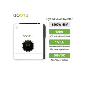 Onduleur solaire à onde sinusoïdale pure 6200W 60Hz avec contrôleur hybride MPPT, système d'énergie photovoltaïque monophasé pour la sauvegarde d'énergie résidentielle - Product Image 4
