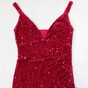 2024 HO vestido clásico Vintage <span class=keywords><strong>Vestidos</strong></span> De Fiesta Correa con cuello en V cintura dividida fruncido cóctel <span class=keywords><strong>Vestidos</strong></span> De fiesta mujeres - Product Image 4