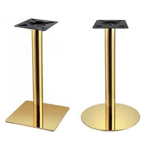 <b>Gold</b>-Plated Metal Single-Column <b>Table</b> Base – Modern Minimalist Dining <b>Table</b> Support - Product Image 1